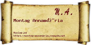 Montag Annamária névjegykártya